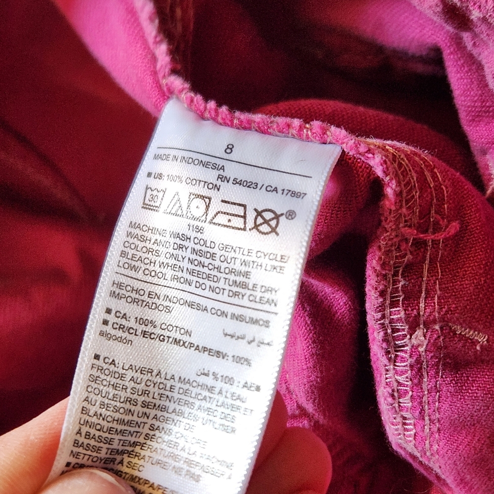 Old Navy Boysenberry Utility Skirt Size 8 - Picture 9 of 9